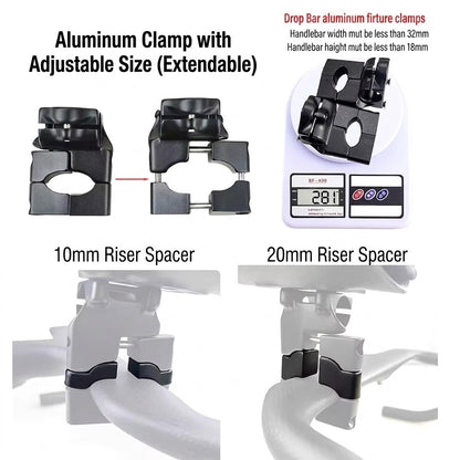 BALUGOE Carbon Clip-On Aerobars for Road Bike Drop Bars