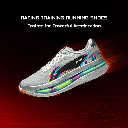 LI-NING MEN'S RED HARE 9 ULTRA RUNNING SHOES - EXTRACTION CRYSTAL GREY- ARPW007-4