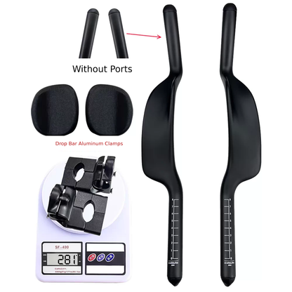 BALUGOE Carbon Clip-On Aerobars for Road Bike Drop Bars