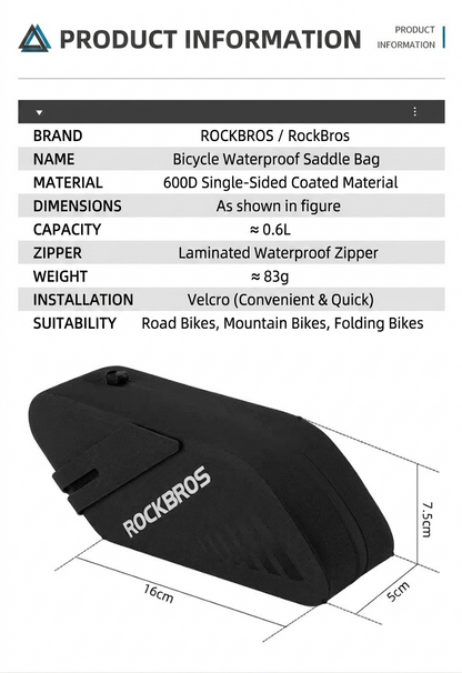 ROCKBROS Convertible Cycling Storage Pod