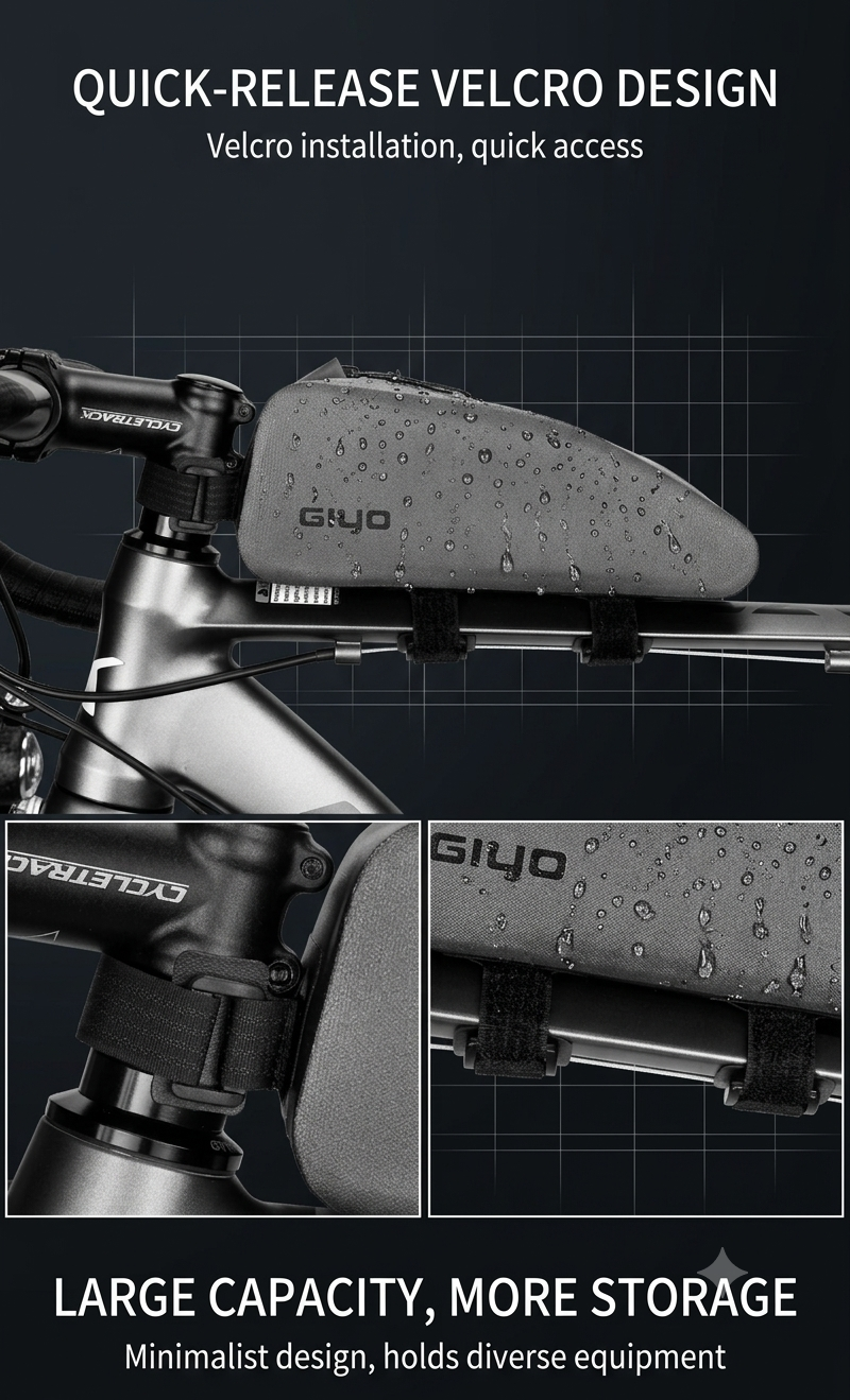 GIYO Aero Waterproof Top Tube Racing Bike Bag