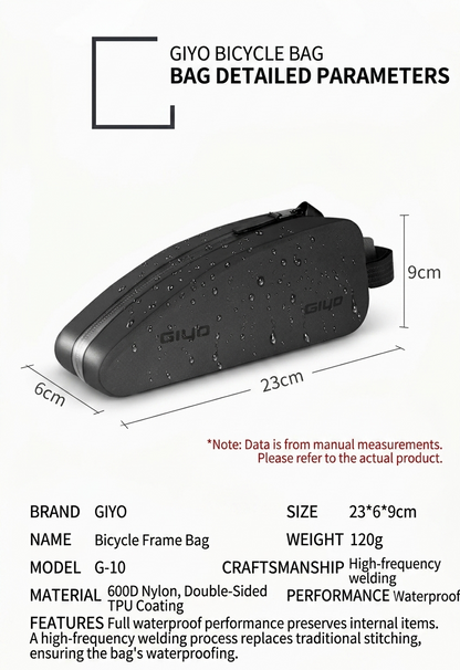 GIYO Aero Waterproof Top Tube Racing Bike Bag