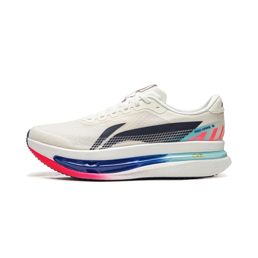 LI-NING MEN'S RED HARE 9 ULTRA RUNNING SHOES - REDEMPTION CHAMPAGNE WHITE - ARPW007-16