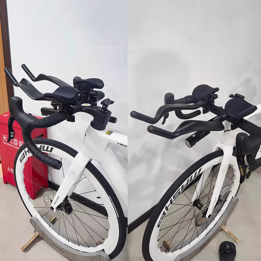 BALUGOE Carbon Clip-On Aerobars for Road Bike Drop Bars