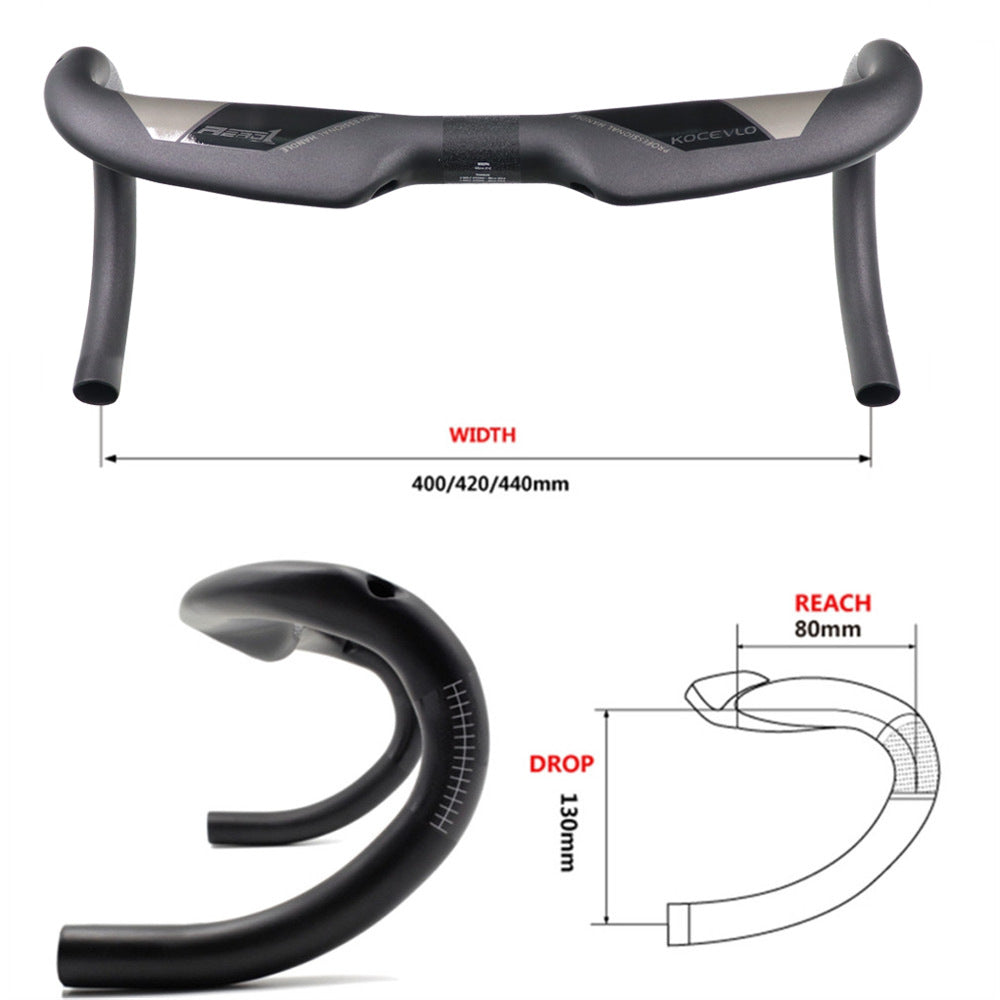 KOCEVLO Premium Carbon Fiber Road Bike Drop Handlebars