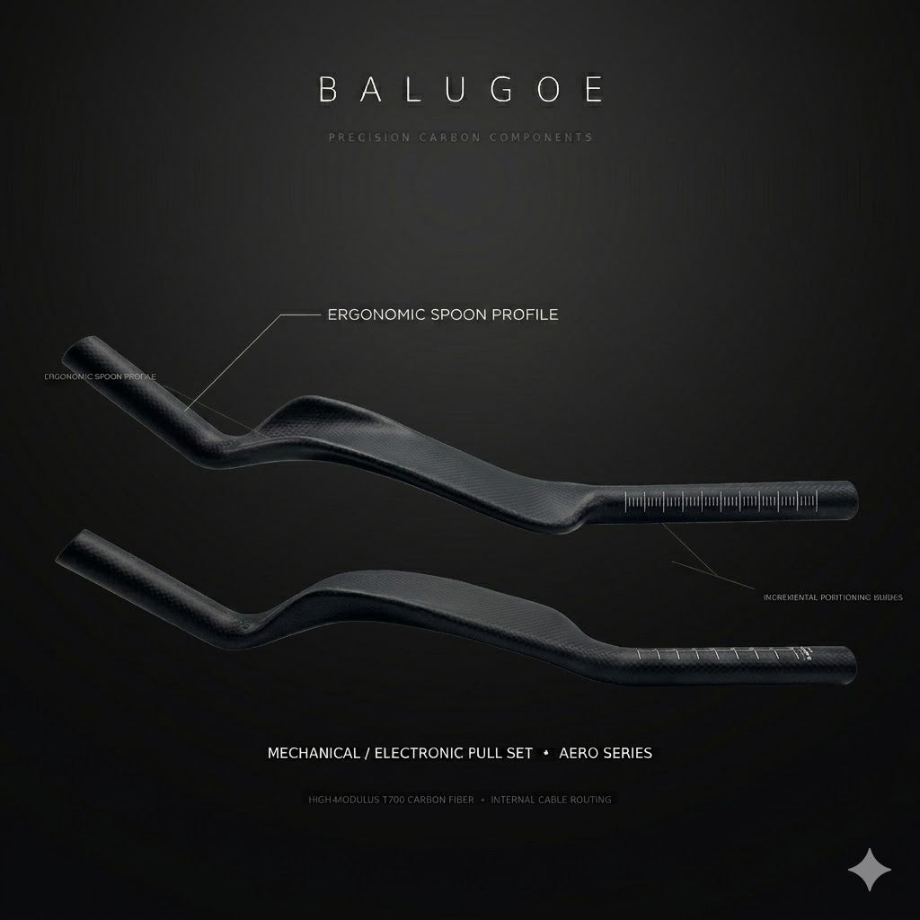BALUGOE Carbon Clip-On Aerobars for Road Bike Drop Bars
