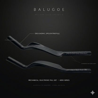 BALUGOE Carbon Clip-On Aerobars for Road Bike Drop Bars