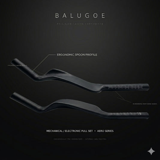 BALUGOE Carbon Clip-On Aerobars for Road Bike Drop Bars