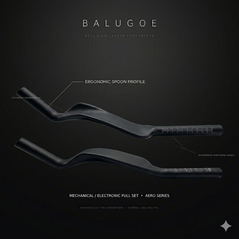 BALUGOE Carbon Clip-On Aerobars for Road Bike Drop Bars